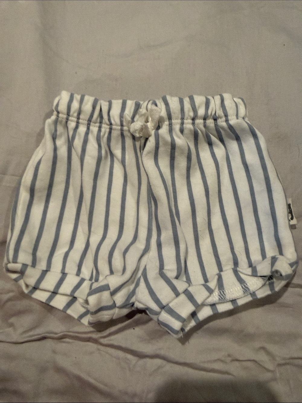 Rabbit + Bear NWOT White & Light Blue Striped Cotton Shorts